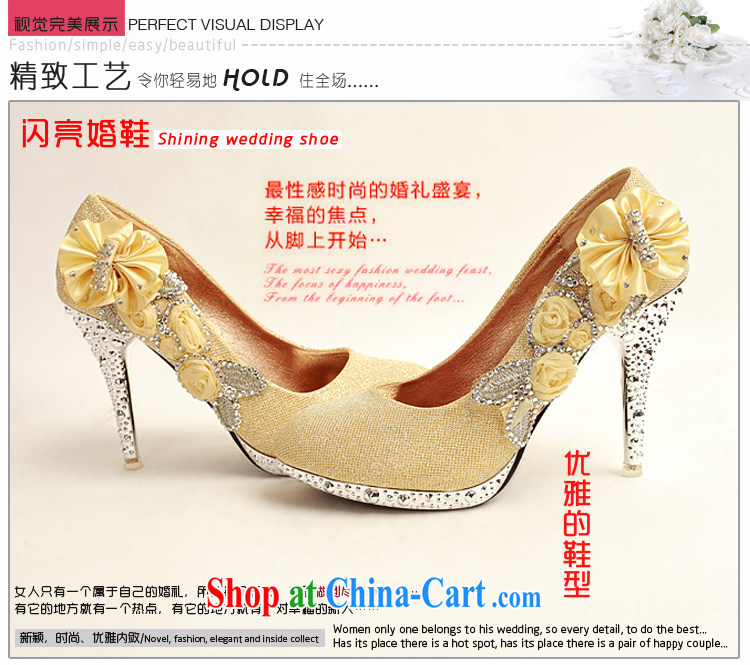 Diane M Qi 2014 women shoes new, light, ultra-elegant water drilling wedding shoes bridal shoes gold, round head high-heel shoes DXZ 10,014 gold 38 pictures, price, brand platters! Elections are good character, the national distribution, so why buy now enjoy more preferential! Health