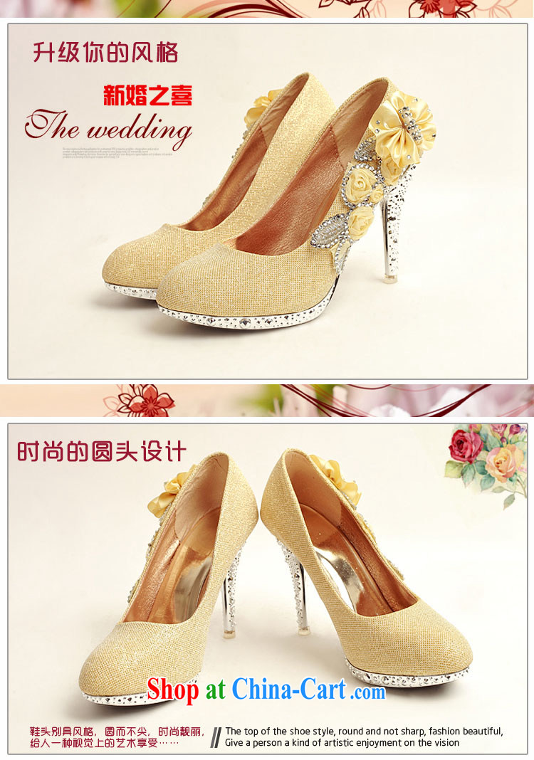 Diane M Qi 2014 women shoes new, light, ultra-elegant water drilling wedding shoes bridal shoes gold, round head high-heel shoes DXZ 10,014 gold 38 pictures, price, brand platters! Elections are good character, the national distribution, so why buy now enjoy more preferential! Health