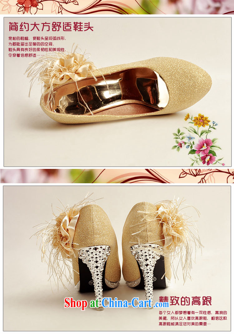Diane M Qi 2014 women shoes new, bridal shoes bridal shoes gold, round-head side flowers high-heel shoes XZ 10,016 gold gold 38 pictures, price, brand platters! Elections are good character, the national distribution, so why buy now enjoy more preferential! Health