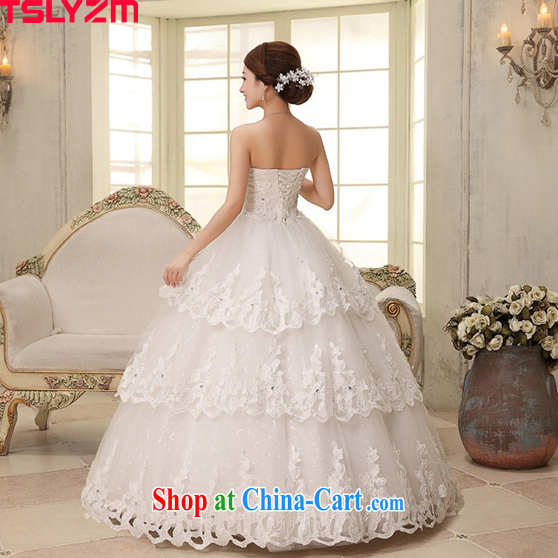 The angels, according to 2014 new wedding dresses Korean Beauty white light V Wipe for chest parquet drill lace straps with wedding canopy skirts wedding Korean style white XXL, Tslyzm, shopping on the Internet