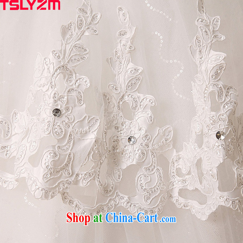The angels, according to 2014 new wedding dresses Korean Beauty white light V Wipe for chest parquet drill lace straps with wedding canopy skirts wedding Korean style white XXL, Tslyzm, shopping on the Internet