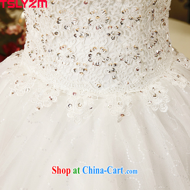 Tslyzm wedding dresses 2015 Korean Princess lace retro with spring and summer is also lace wood drill with white XXL, Tslyzm, shopping on the Internet