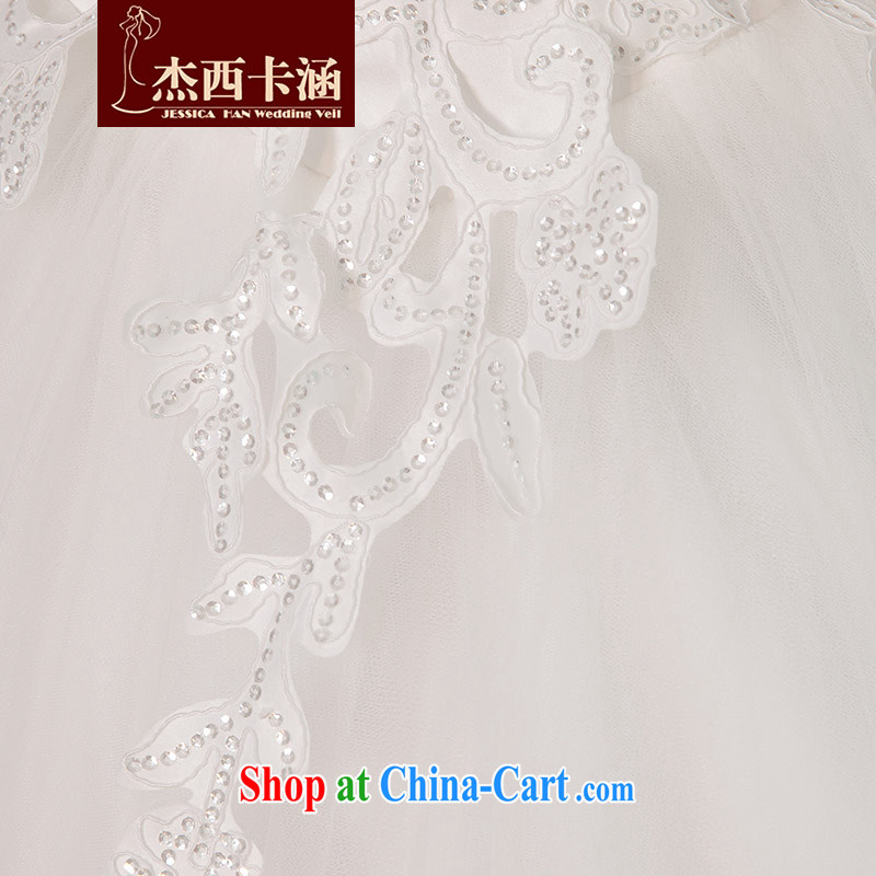 Jessica covers 2014 new wedding Korean luxury large-tail lace tie-cultivating parquet drill tail wedding dresses 2101 tail, XL, Jessica (jessica han), online shopping