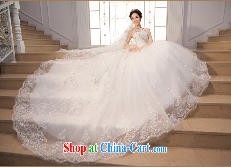 Jessica covered by wedding dresses 2014 new Princess bride Korean version Mary Magdalene chest lace tied with the tail 2053 m White XL pictures, price, brand platters! Elections are good character, the national distribution, so why buy now enjoy more preferential! Health