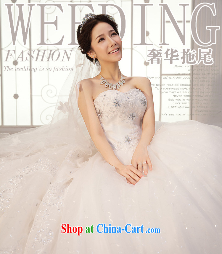 Jessica covered by wedding dresses 2014 new Princess bride Korean version Mary Magdalene chest lace tied with the tail 2053 m White XL pictures, price, brand platters! Elections are good character, the national distribution, so why buy now enjoy more preferential! Health