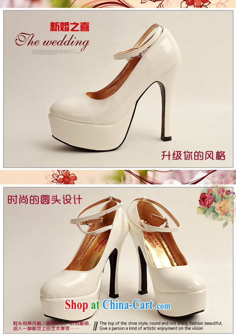 Diane M Qi 2014 women shoes new varnished leather, smooth flash, deluxe waterproof single bridal shoes bridal shoes white, round-head high-heel shoes white 38 pictures, price, brand platters! Elections are good character, the national distribution, so why buy now enjoy more preferential! Health