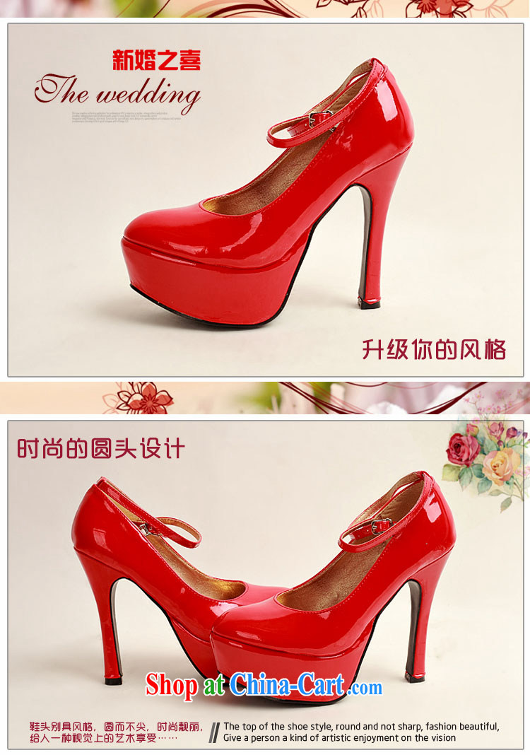 Diane M Qi 2014 women shoes new varnished leather, smooth flash light, deluxe waterproof single bridal shoes bridal shoes red, round-head high-heel shoes red 38 pictures, price, brand platters! Elections are good character, the national distribution, so why buy now enjoy more preferential! Health