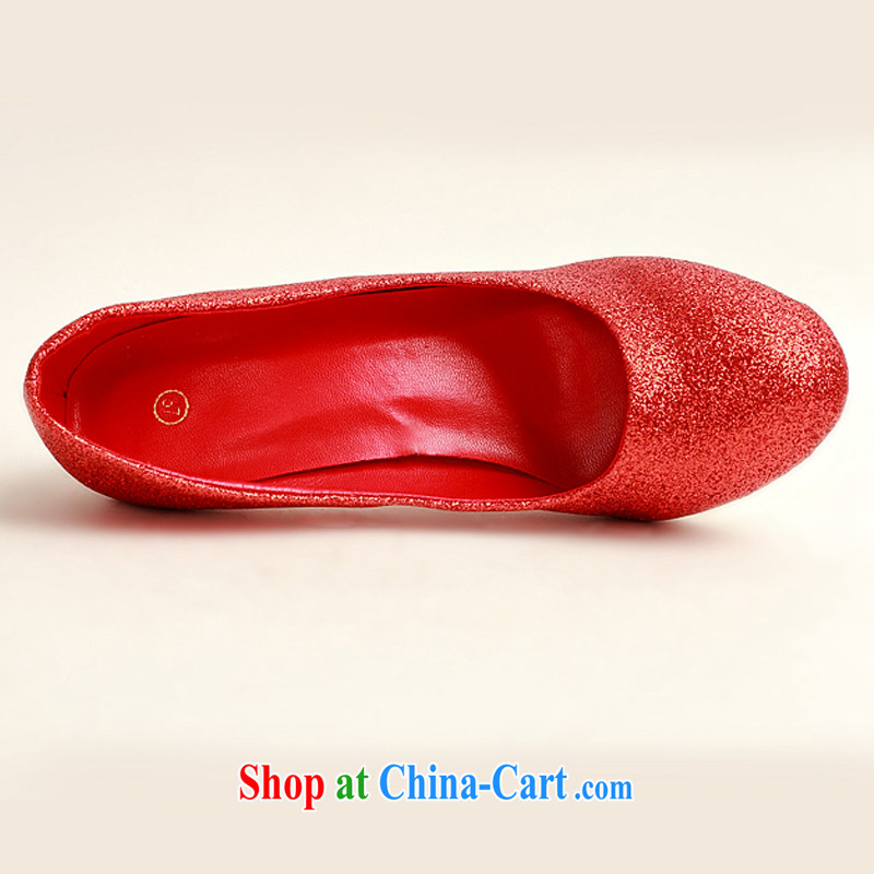Baby bridal wedding shoes wedding shoes bridal shoes wedding shoes Ballroom shoes high heel red concert stage shoes shoes DXZ 1008 red 38, my dear bride (BABY BPIDEB), online shopping