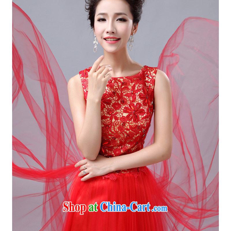 Moon 珪 guijin 2014 new bride's wedding dress and embroidery spent more stylish long evening dress 6 red L code from Suzhou shipping, 珪 (guijin), online shopping