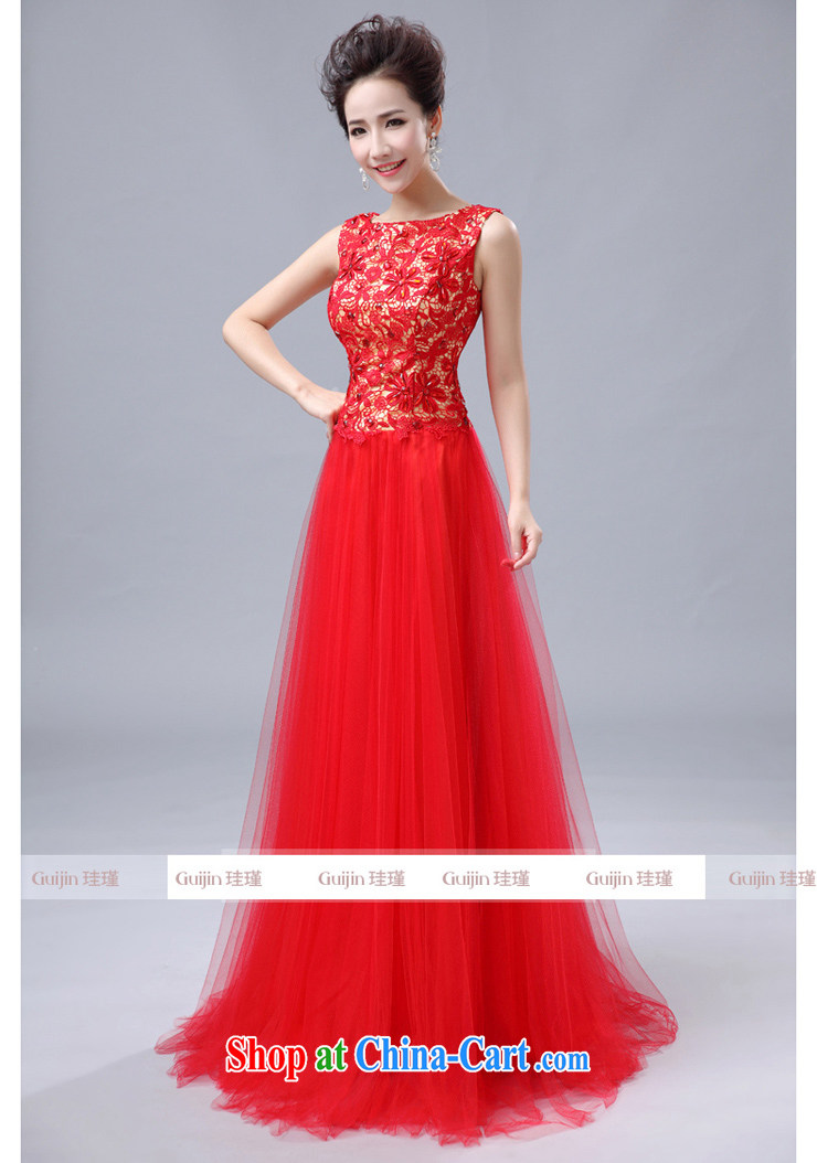 Moon 珪 guijin 2014 new bride's wedding dress and embroidery spent more stylish long evening dress 6 red L code from Suzhou shipping pictures, price, brand platters! Elections are good character, the national distribution, so why buy now enjoy more preferential! Health