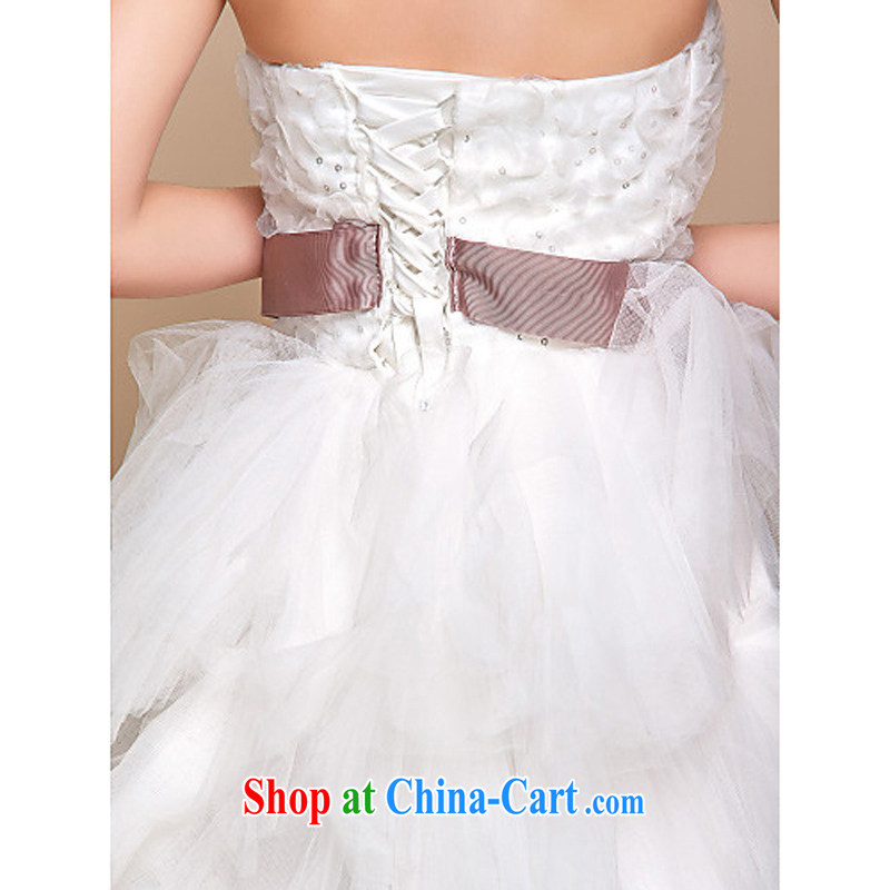 Moon 珪 guijin 2014 new marriages wedding wiped his chest waist flower short before long after only the US stylish wedding HS 211 meters white XXL code from Suzhou shipping, 珪 Keun (guijin), online shopping