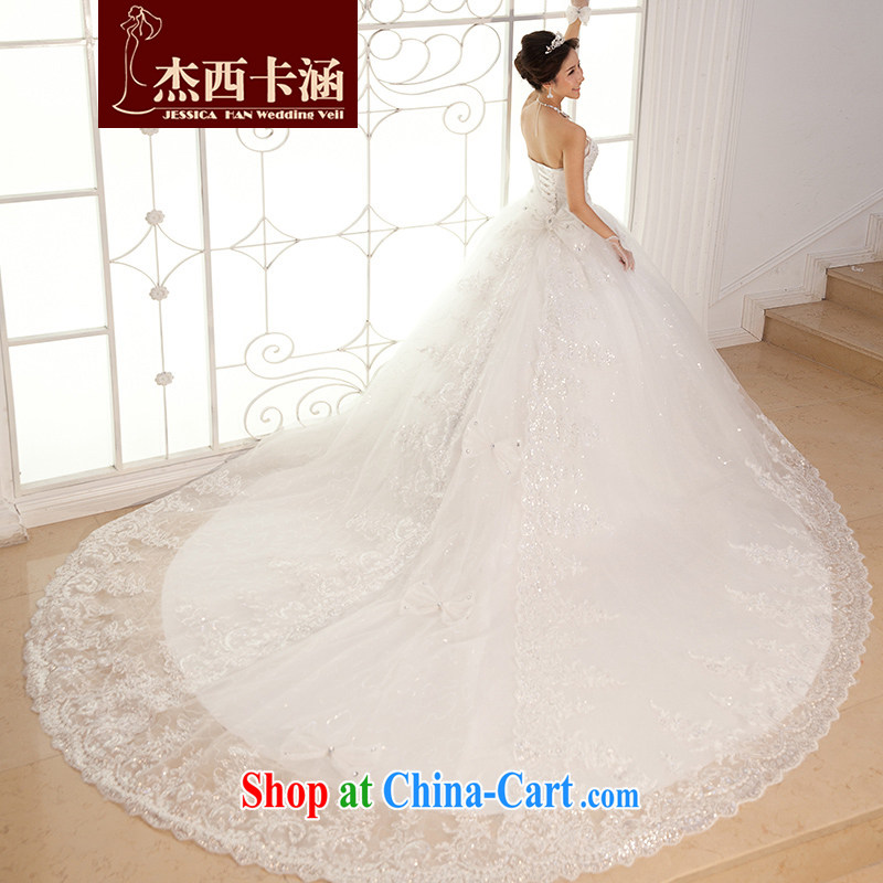 Jessica covers wedding dresses 2014 new Korean Princess wood drill with long-tail butterfly bridal 2057 m White XL, Jessica (jessica han), and, on-line shopping