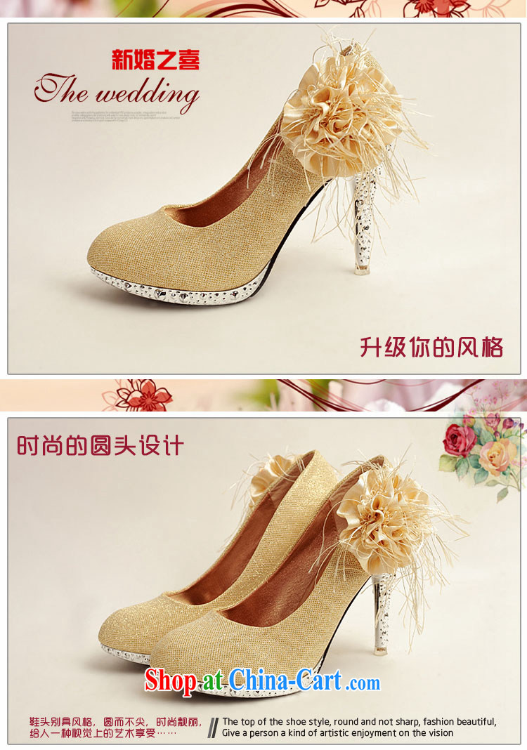 Baby bridal 2014 women shoes new, bridal shoes bridal shoes gold, round-head side flowers high-heel shoes XZ 10,016 gold gold 38 pictures, price, brand platters! Elections are good character, the national distribution, so why buy now enjoy more preferential! Health