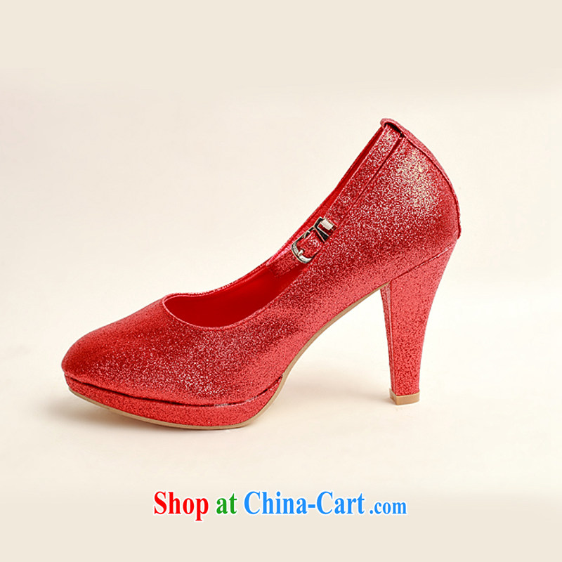 Baby bridal wedding shoes winter red high-heel shoes, 2014 new female Red high-heel shoes with thin DXZ 10,022 Red Red 38, my dear Bride (BABY BPIDEB), and, on-line shopping