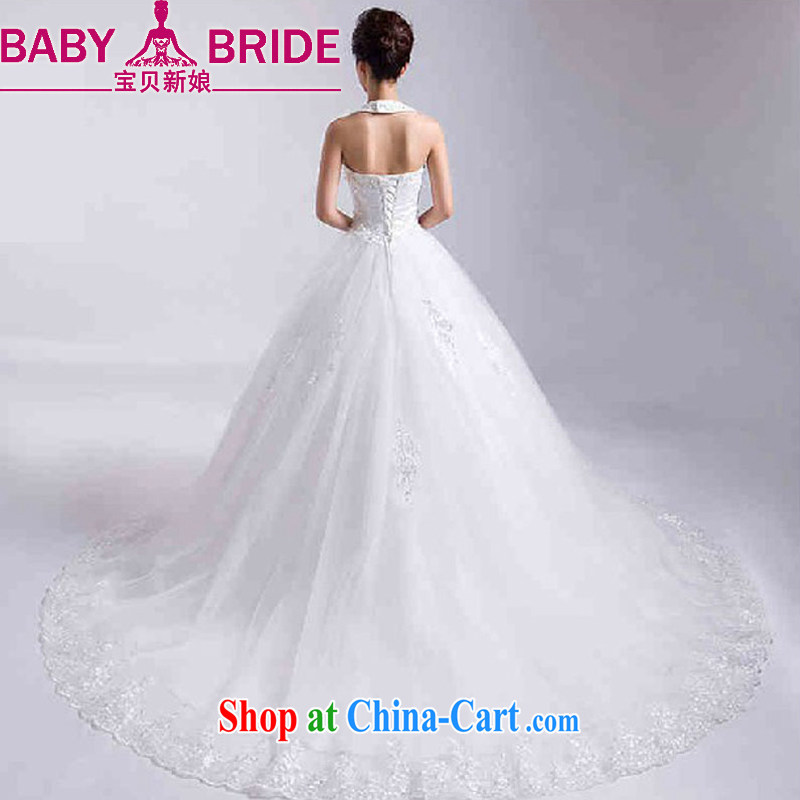 Baby bridal tail wedding 2014 new winter Korean White wall was also the code strap wedding bridal wedding dress white XXL