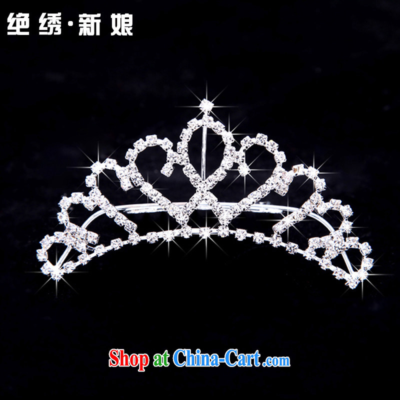 There is embroidery bridal marriage water drilling heart-shaped plug-comb Crown bridal jewelry gift boxed Crowne Plaza Suzhou shipping, embroidered bridal, shopping on the Internet