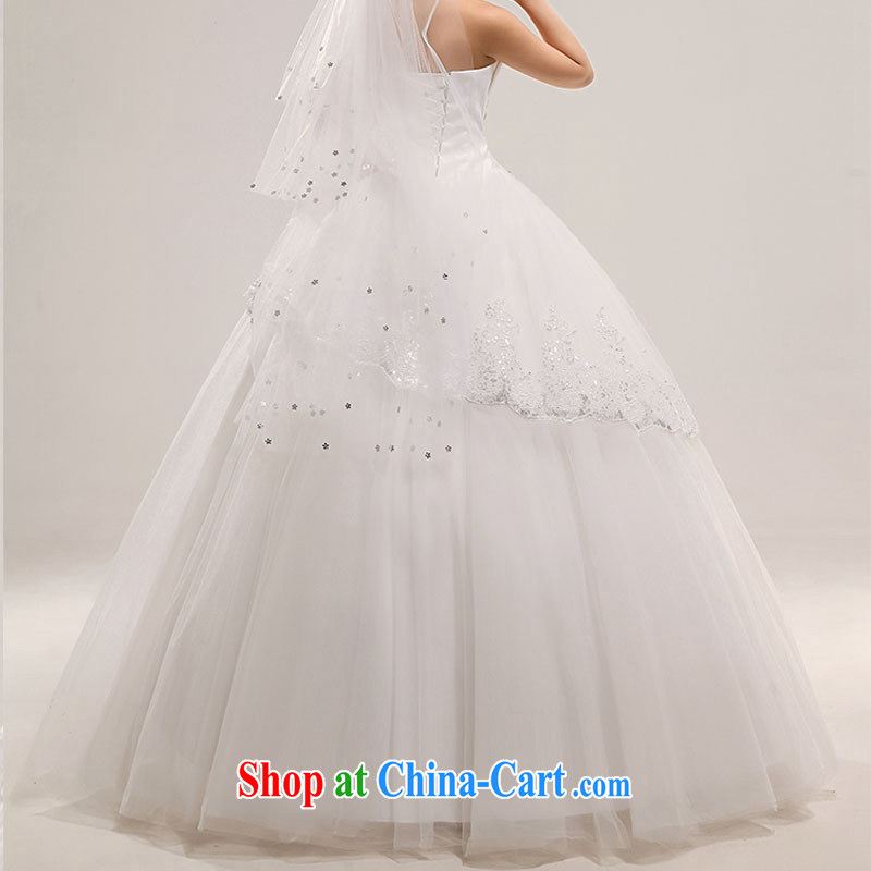 Diane M Ki wedding dresses 2014 new lace lace Korean sweet Princess chest bare wood drill with marriage wedding white XXL, Diane M Ki, shopping on the Internet