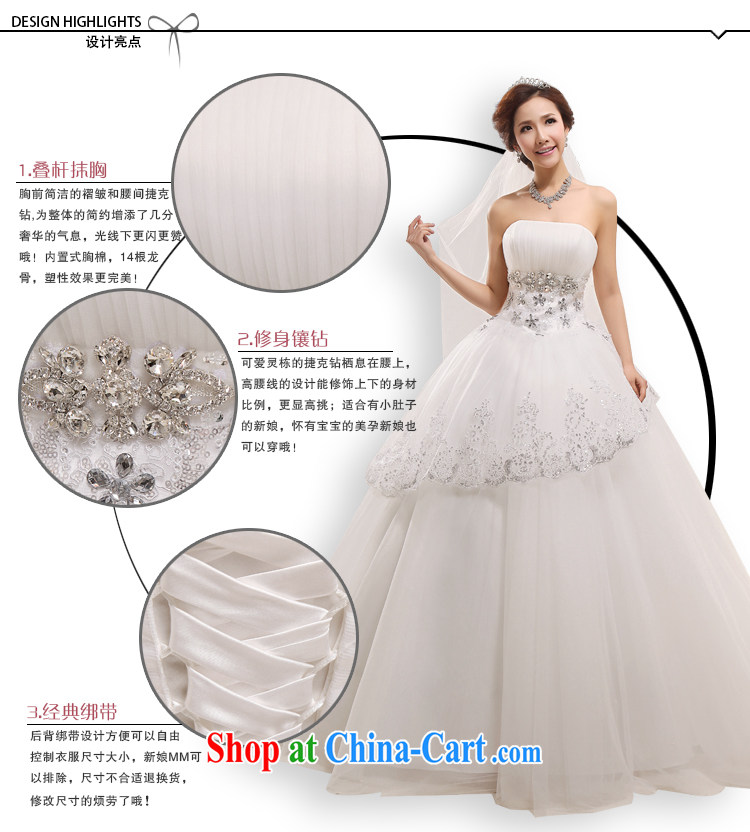 Diane M Ki wedding dresses 2014 new lace lace Korean sweet Princess chest bare wood drill with marriage wedding white XXL pictures, price, brand platters! Elections are good character, the national distribution, so why buy now enjoy more preferential! Health