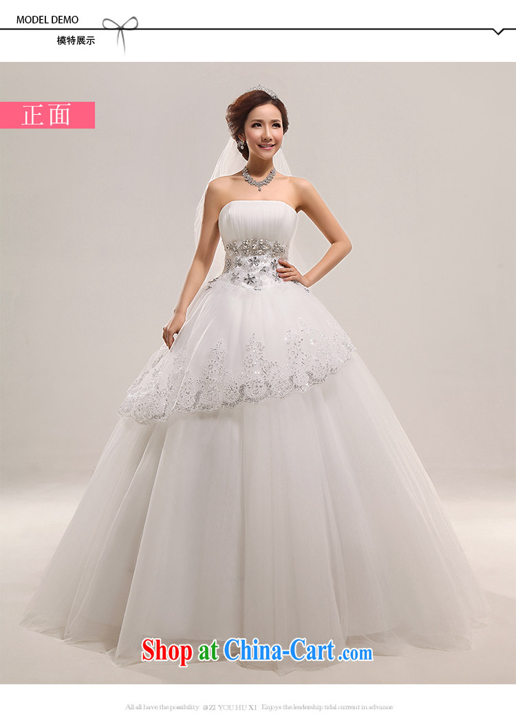 Diane M Ki wedding dresses 2014 new lace lace Korean sweet Princess chest bare wood drill with marriage wedding white XXL pictures, price, brand platters! Elections are good character, the national distribution, so why buy now enjoy more preferential! Health