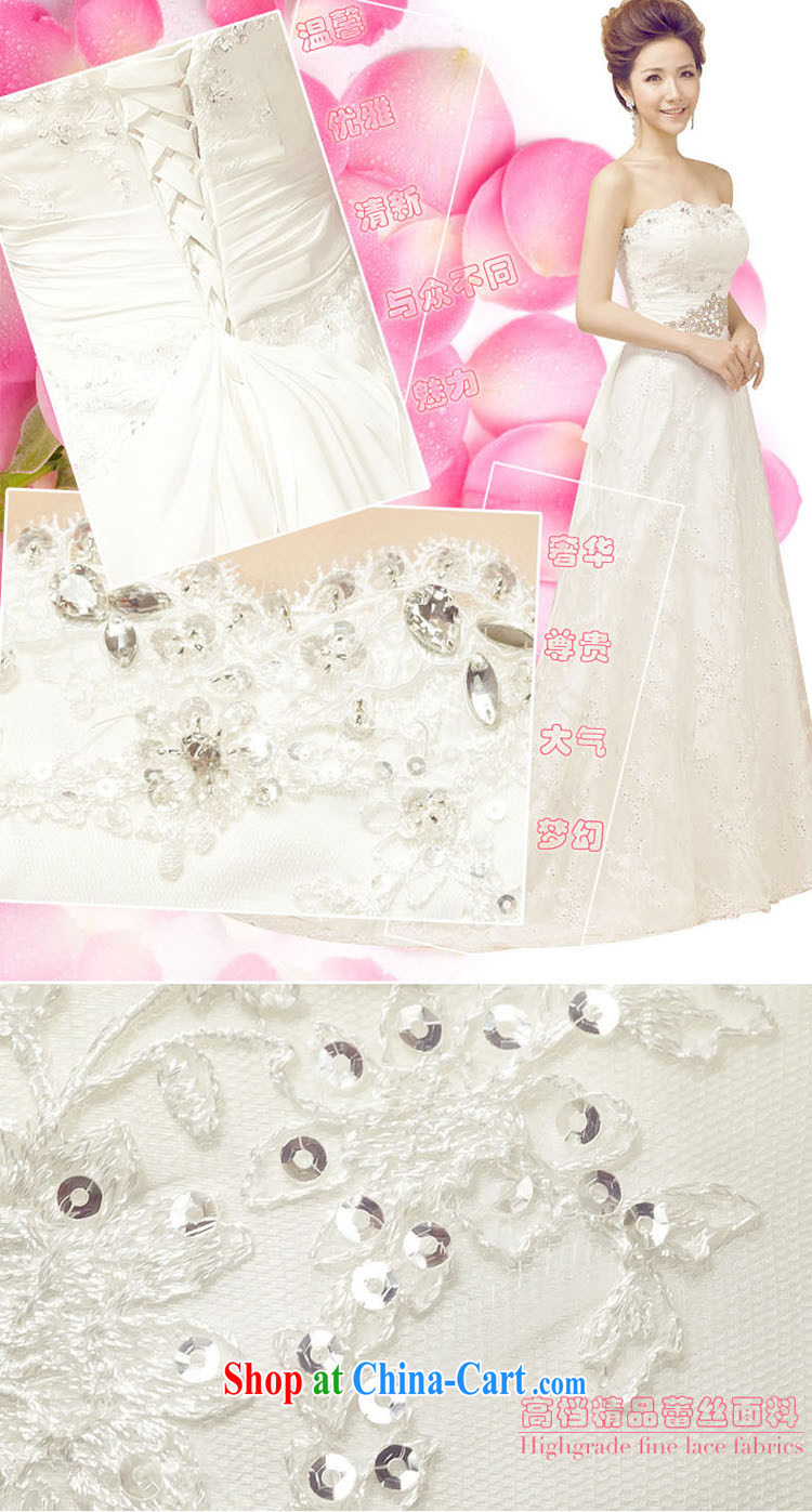 Diane M Ki bridal wedding dresses 2014 new Korean version the code binding marriage with bare chest Deluxe tail wedding pregnant white L pictures, price, brand platters! Elections are good character, the national distribution, so why buy now enjoy more preferential! Health