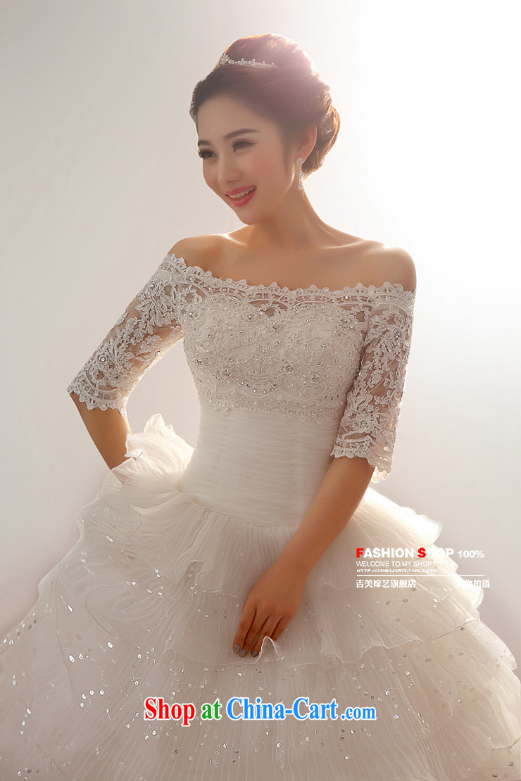 2015 New City long-tail Korean Princess crowsfoot 72,101 field shoulder drill white bridal wedding dresses Ivory with XXXL pictures, price, brand platters! Elections are good character, the national distribution, so why buy now enjoy more preferential! Health