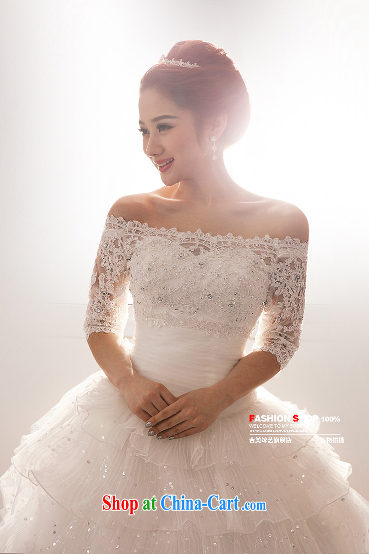 2015 New City long-tail Korean Princess crowsfoot 72,101 field shoulder drill white bridal wedding dresses Ivory with XXXL pictures, price, brand platters! Elections are good character, the national distribution, so why buy now enjoy more preferential! Health