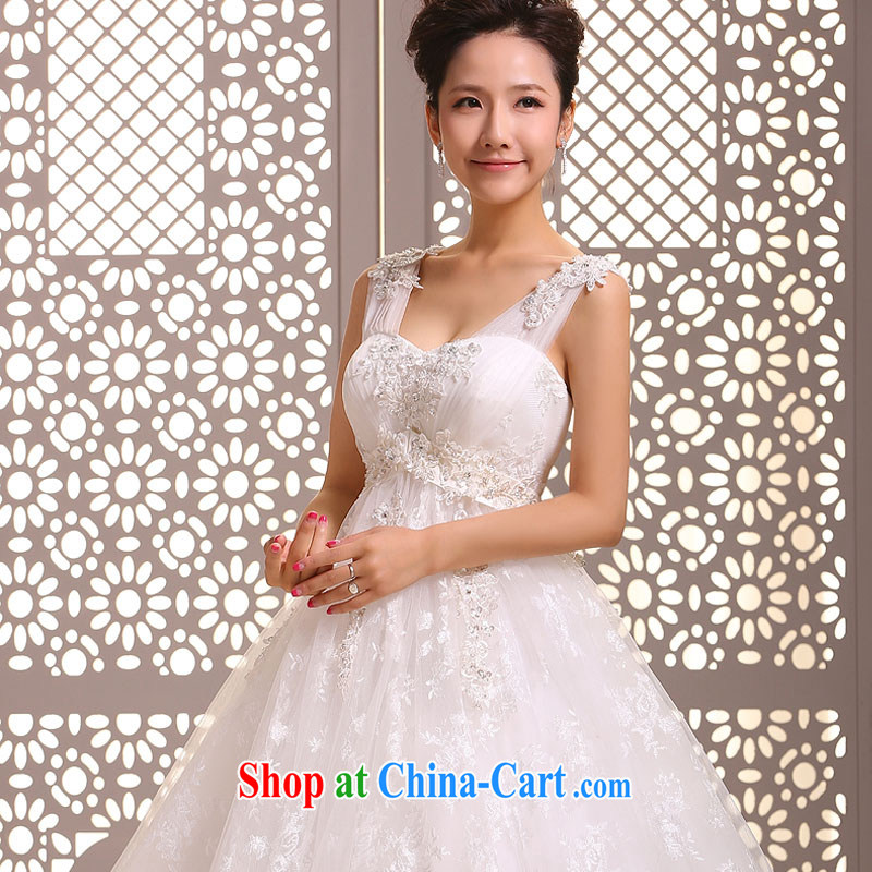 Baby bridal wedding dresses new 2014 Korean marriages shoulders parquet drill with wedding dress pregnant women winter white XXL, my dear bride (BABY BPIDEB), online shopping