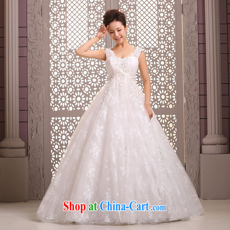 Baby bridal wedding dresses new 2014 Korean marriages shoulders parquet drill with wedding dress pregnant women winter white XXL pictures, price, brand platters! Elections are good character, the national distribution, so why buy now enjoy more preferential! Health