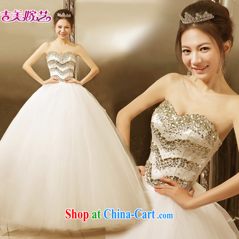 wedding dresses Jimmy married arts 2015 new erase chest Korean shaggy dress with HS 520 bridal wedding with ivory XXL