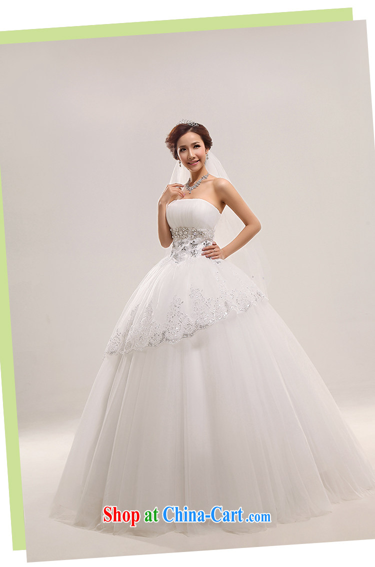Baby bridal wedding dresses 2014 new lace lace Korean sweet Princess chest bare wood drill with marriage wedding white L pictures, price, brand platters! Elections are good character, the national distribution, so why buy now enjoy more preferential! Health