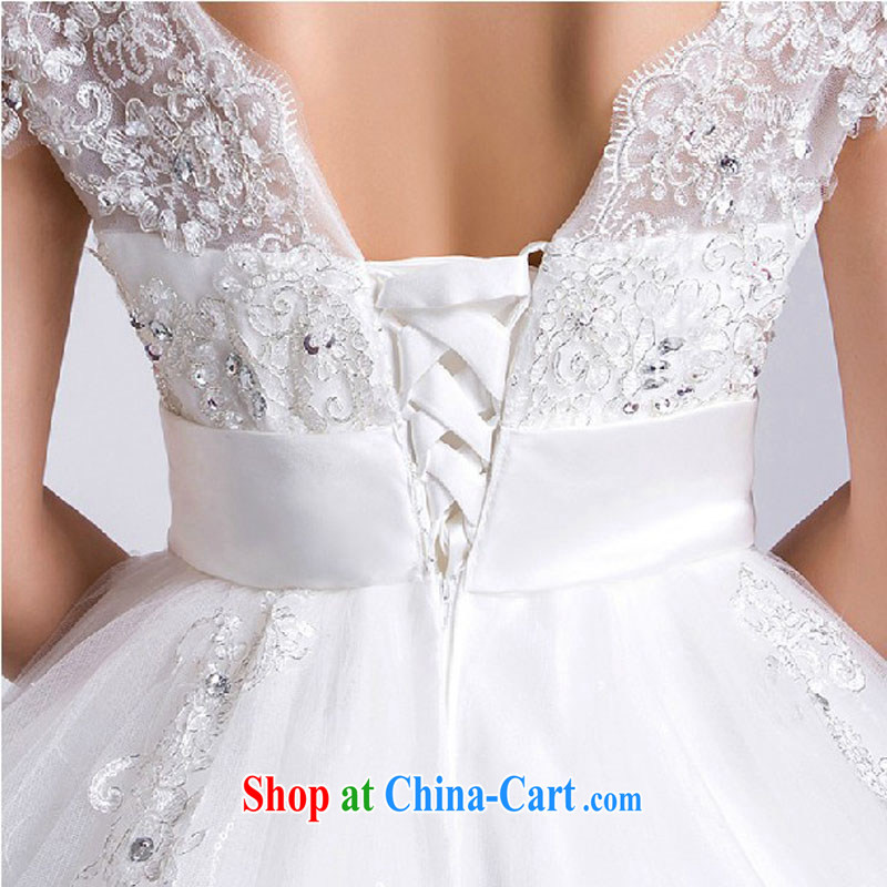 Baby bridal 2014 new wedding dresses Korean word V shoulder collar shoulders the code with pregnant women video thin wedding white M, my dear Bride (BABY BPIDEB), online shopping