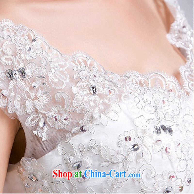 Baby bridal 2014 new wedding dresses Korean word V shoulder collar shoulders the code with pregnant women video thin wedding white M, my dear Bride (BABY BPIDEB), online shopping