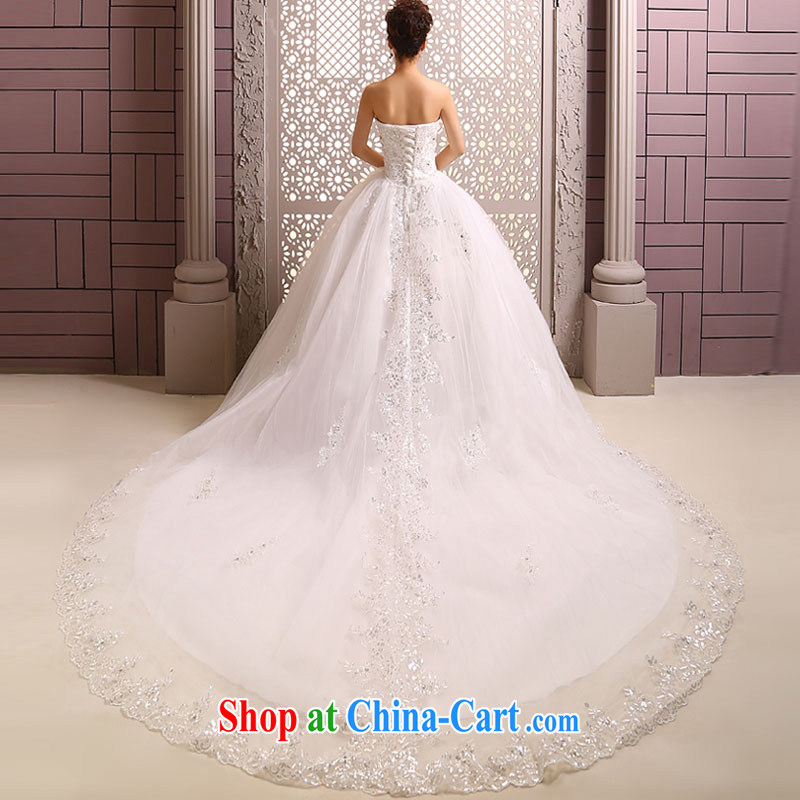 My dear bride-tail wedding new 2014 Korean brides spring wiped his chest parquet drilling tied with a large, wedding wedding dress white XXL, my dear bride (BABY BPIDEB), online shopping
