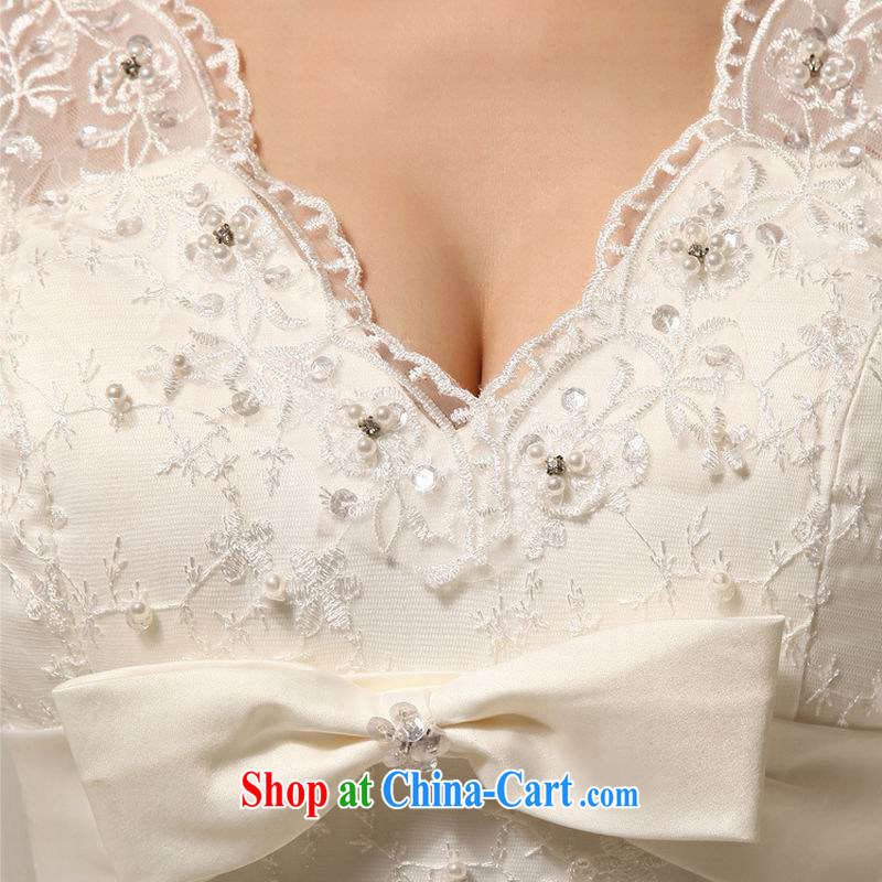 Optimize Hung-New, Old fashioned sense V lace beauty crowsfoot tail bridal wedding XS 8191 m White XXL, optimize, and shopping on the Internet