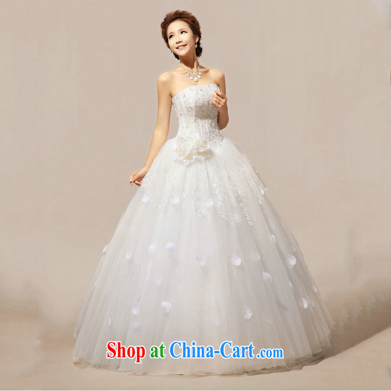 Optimize Philip Wong Yu-hong, new Korean bridal erase chest sweet flowers Princess dress wedding dresses XS 8193 m White XXL, optimize, and shopping on the Internet