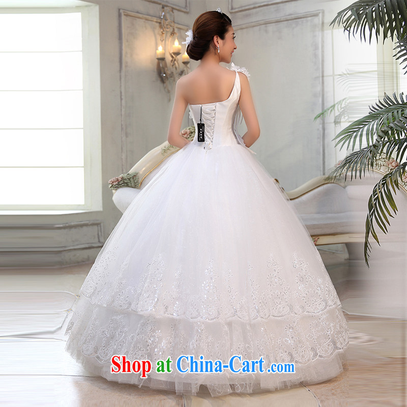 Let the day the bride's wedding dresses summer 2015 new single shoulder, Japan, and South Korea with wedding dress white s dream of the day, shopping on the Internet