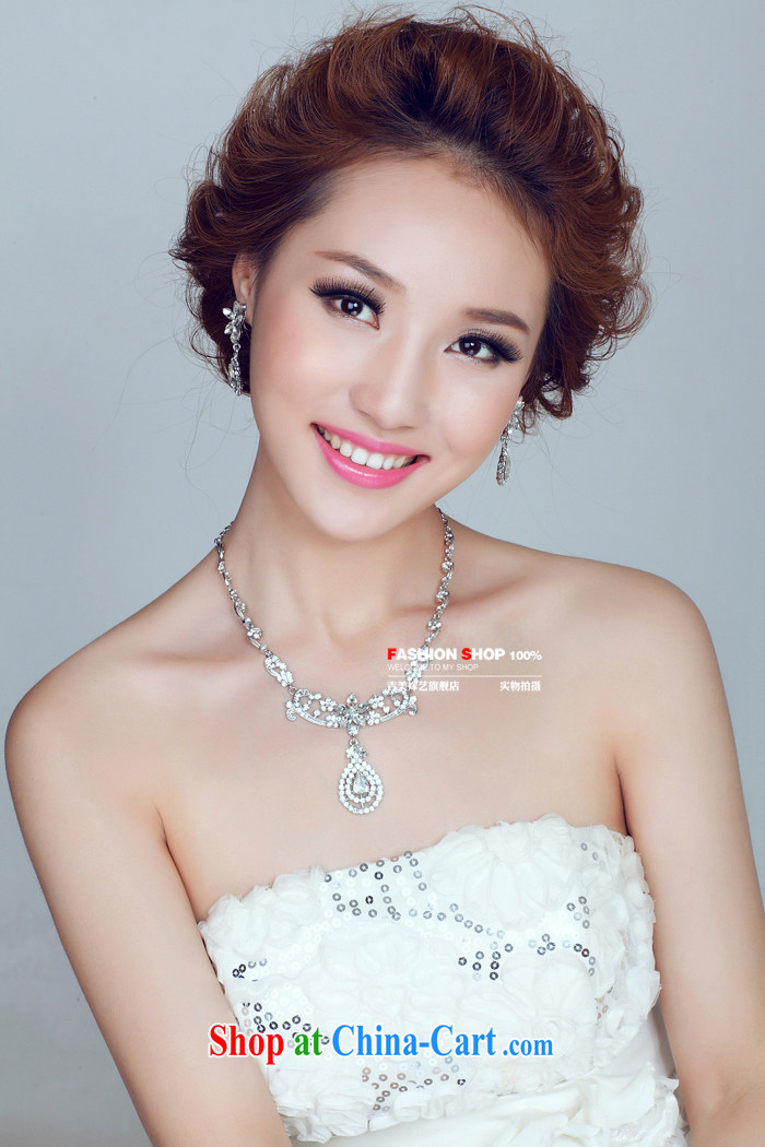 Bridal wedding dresses Accessories Kit Korean link TL 156 water drilling jewelry 2015 new marriage necklace gold ear clip pictures, price, brand platters! Elections are good character, the national distribution, so why buy now enjoy more preferential! Health