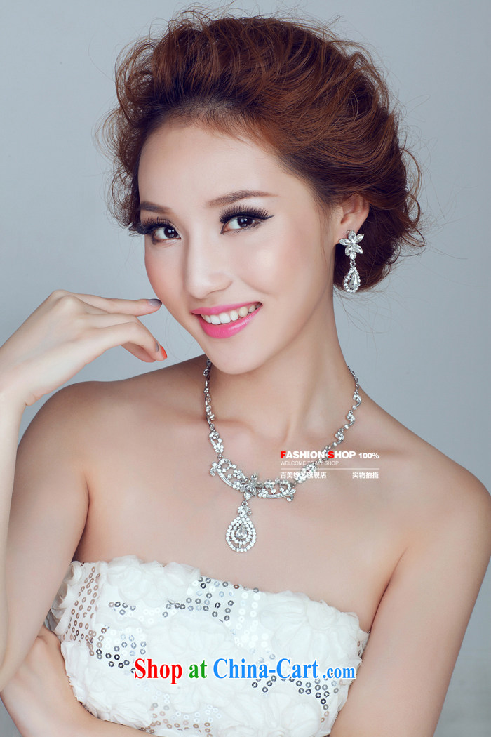 Bridal wedding dresses Accessories Kit Korean link TL 156 water drilling jewelry 2015 new marriage necklace gold ear clip pictures, price, brand platters! Elections are good character, the national distribution, so why buy now enjoy more preferential! Health