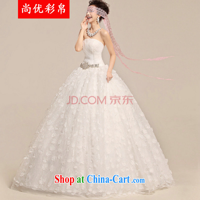 It is also optimized condolence simple sweet sexy lace bare chest-waist graphics thin wedding dresses XS 5220 white XXL