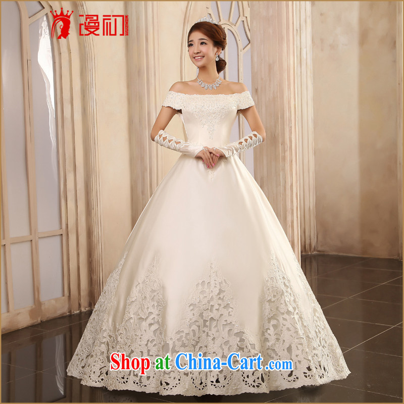 Early spread Korean wedding dresses exclusive fashion import satin-bone flowers, wedding dresses 2015 new white XL