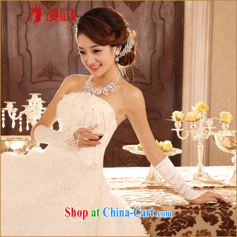Early definition 2015 new bride's wedding long-tail Korean version lace-the-tail Deluxe tail wedding dresses white M codes, early definition, shopping on the Internet