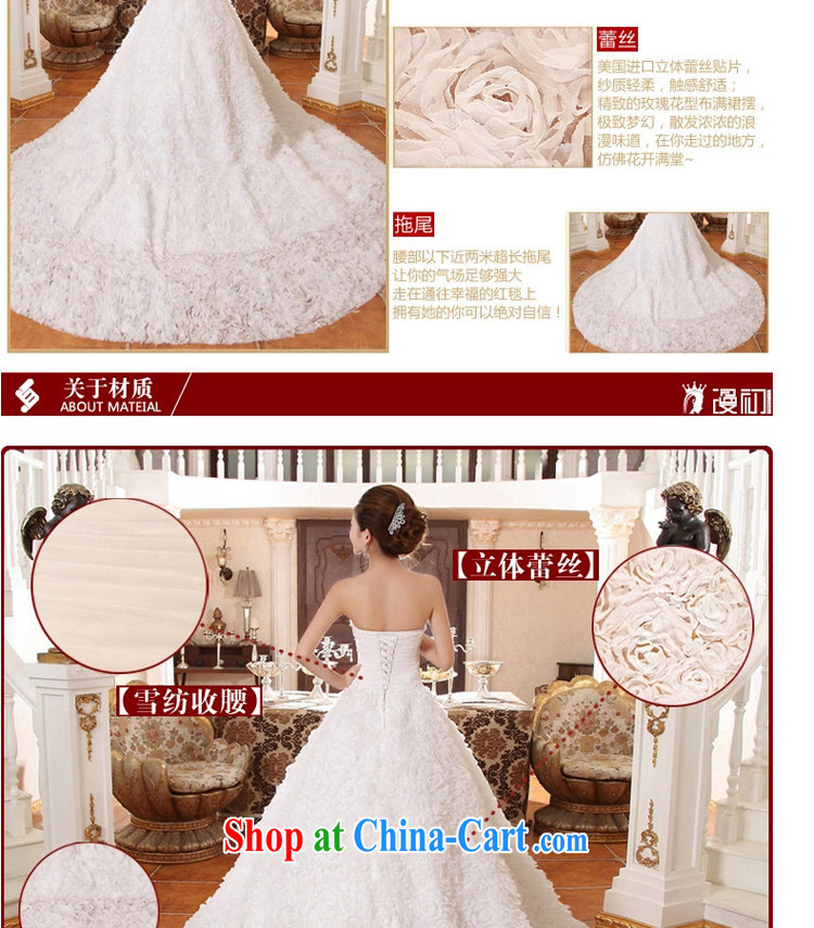 Early definition 2015 new bride wedding long-tail Korean lace the tail Deluxe tail wedding dresses white M code pictures, price, brand platters! Elections are good character, the national distribution, so why buy now enjoy more preferential! Health