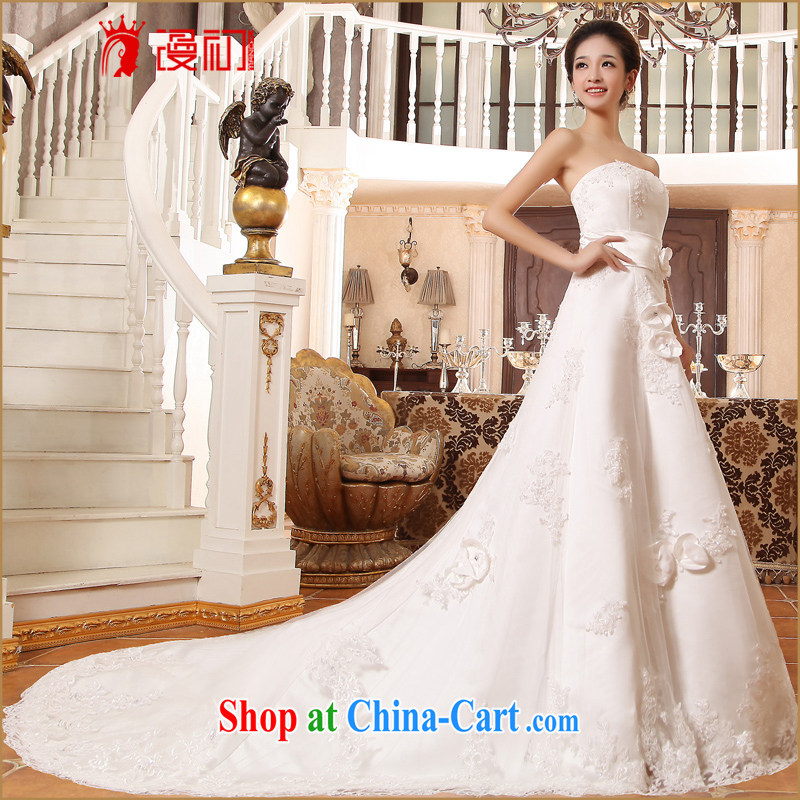 Early definition 2015 new wedding wiped off chest small drag and drop the bride's wedding and elegant and stylish spring and summer wedding white L code tie, diffuse, and, shopping on the Internet