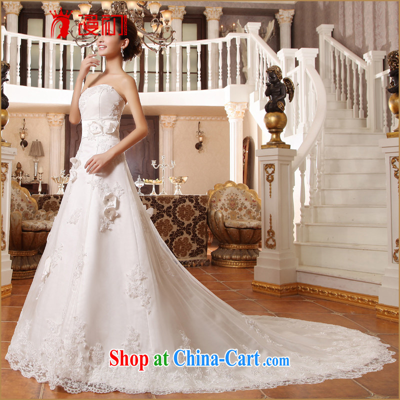 Early definition 2015 new wedding wiped off chest small drag and drop the bride's wedding and elegant and stylish spring and summer wedding white L code tie, diffuse, and, shopping on the Internet
