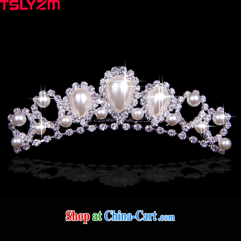Tslyzm continental Crown headdress bridal Princess wedding Crystal Diamond Crown, trim the clamp Korean-style wedding ceremony dress, Tslyzm, shopping on the Internet