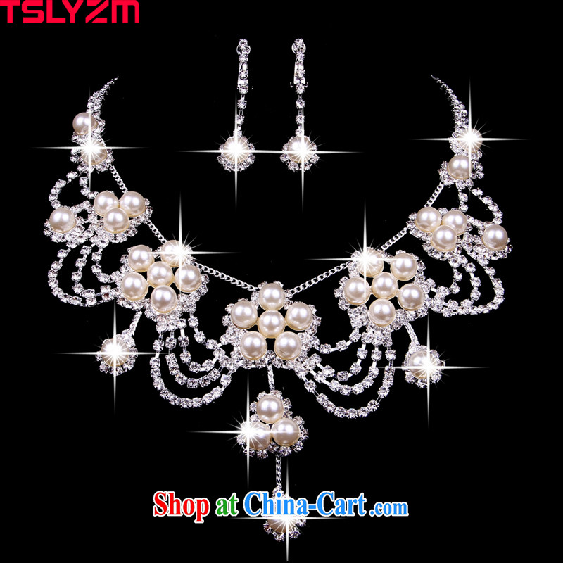korea Tslyzm exaggerated pearl necklaces female clavicle link with marriages wedding jewelry items can be equipped with 2-piece kit XL 009