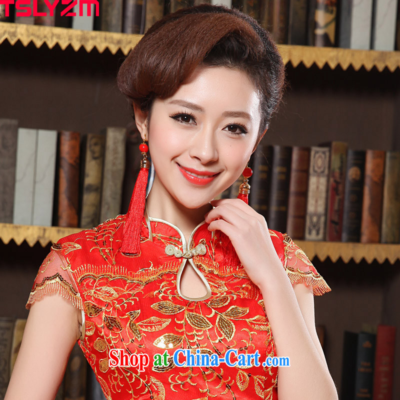 The angels, in accordance with new bridal jewelry wedding accessories China wind featured bridal toast ear circulation, classic red flow, no if they pierced their ears ear clip, Tslyzm, shopping on the Internet
