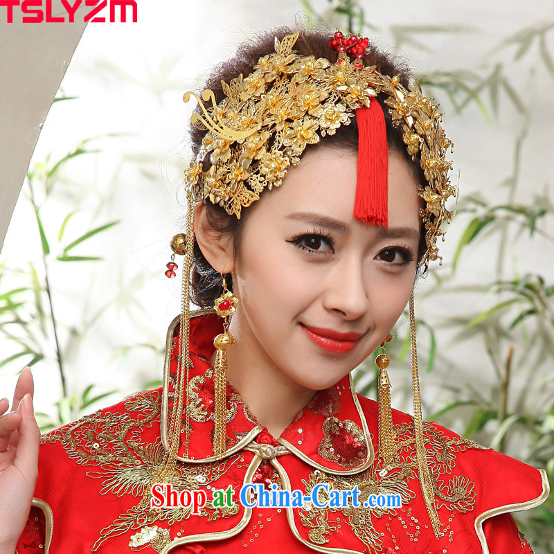 Tslyzm Chinese bride's ancient and nuptials visited classic wedding hair accessories dresses show reel service comb performance with ornaments, Tslyzm, shopping on the Internet