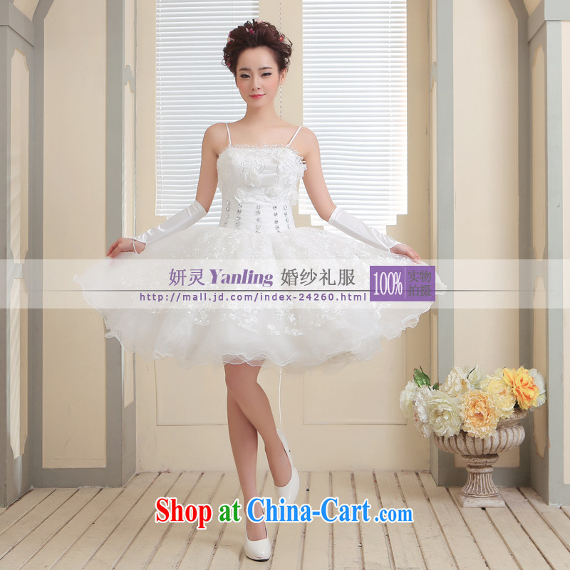 Her spirit_YANLING short before long after flowers wedding for Small compact sub short wedding 14,004