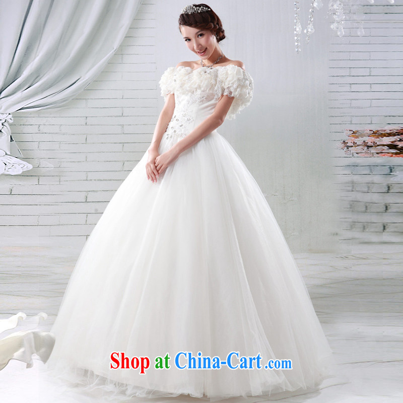 The bride's wedding dresses Korean sweet Princess wedding dresses 2015 New Deluxe field shoulder wedding 921 M, the bride, and, shopping on the Internet